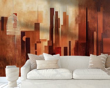 Voorbeeld van het werk in een kamer