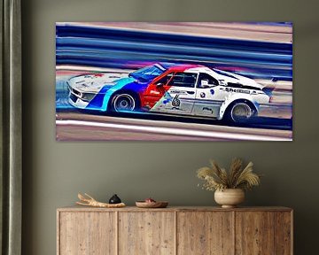 Speeding BMW M1 (Digital Painting - Variant 2:1)
