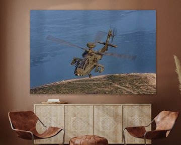 Greek Apache attack helicopter air 2 air. by Jaap van den Berg