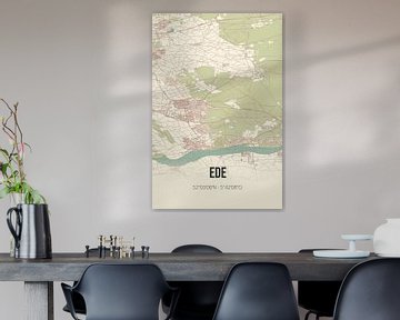 Vintage landkaart van Ede (Gelderland) van Stad & Wand