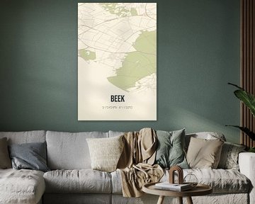 Vintage map of Beek (Gelderland) by Rezona