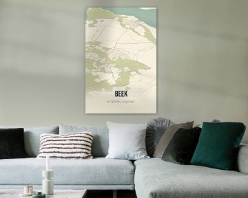 Vintage landkaart van Beek (Gelderland) van MijnStadsPoster