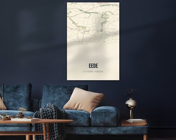 Vintage landkaart van Eede (Zeeland) van Rezona