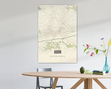 Vintage landkaart van Goor (Overijssel) van MijnStadsPoster