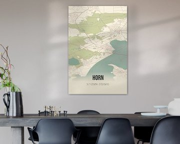 Vintage landkaart van Horn (Limburg) van Rezona