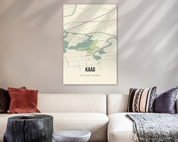 Vintage landkaart van Kaag (Zuid-Holland) van Rezona