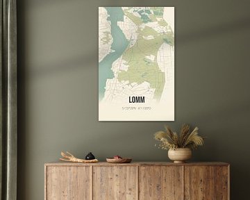 Vintage landkaart van Lomm (Limburg) van Rezona
