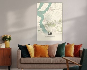 Vintage landkaart van Olst (Overijssel) van Rezona