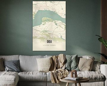 Vintage landkaart van Ooij (Gelderland) van Rezona
