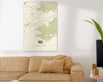 Alte Landkarte von Riel (Nordbrabant) von Rezona