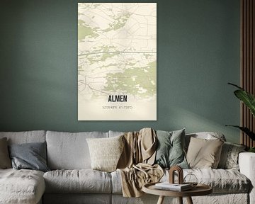 Vieille carte d'Almen (Gueldre) sur Rezona