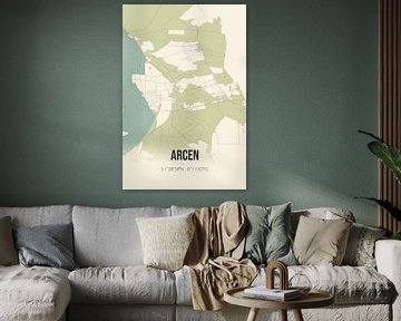 Vintage landkaart van Arcen (Limburg) van Rezona