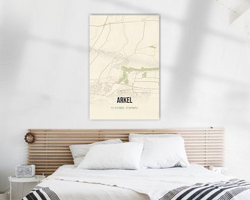 Vintage map of Arkel (South Holland) by Rezona