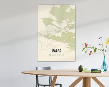 Vintage landkaart van Baars (Overijssel) van MijnStadsPoster