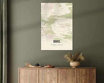 Vieille carte de Bakel (Brabant du Nord) sur Rezona