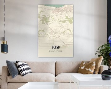 Vintage landkaart van Beesd (Gelderland) van Rezona