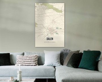 Vintage landkaart van Dalen (Drenthe) van MijnStadsPoster