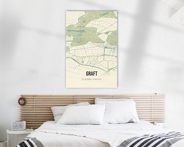 Vintage landkaart van Graft (Noord-Holland) van MijnStadsPoster