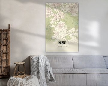 Vintage landkaart van Heeze (Noord-Brabant) van MijnStadsPoster