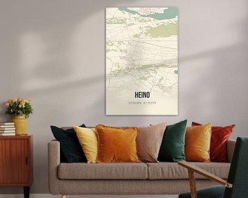 Vintage landkaart van Heino (Overijssel) van Rezona