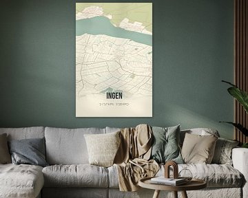 Vieille carte d'Ingen (Gueldre) sur Rezona