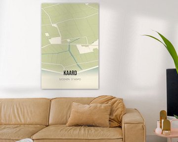 Vintage landkaart van Kaard (Fryslan) van MijnStadsPoster