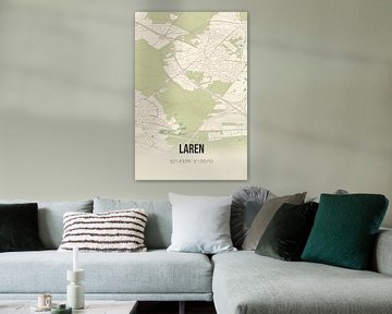 Vintage map of Laren (North Holland) by Rezona