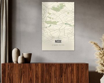 Vintage landkaart van Nisse (Zeeland) van Rezona