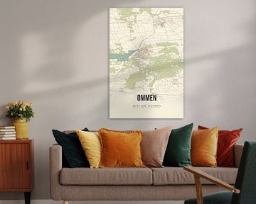 Vintage map of Ommen (Overijssel) by Rezona