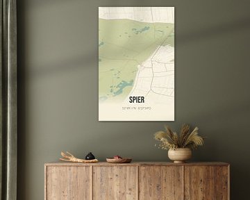 Vintage map of Spier (Drenthe) by Rezona