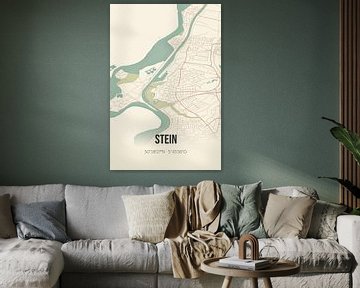 Vintage landkaart van Stein (Limburg) van MijnStadsPoster
