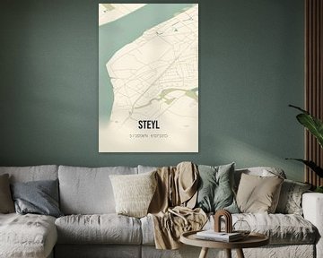 Vintage landkaart van Steyl (Limburg) van Rezona