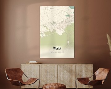 Vintage map of Wezep (Gelderland) by Rezona