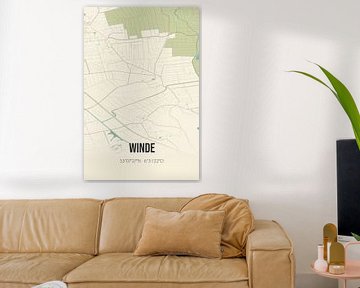 Vintage landkaart van Winde (Drenthe) van MijnStadsPoster