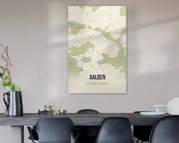 Vintage map of Aalden (Drenthe) by Rezona