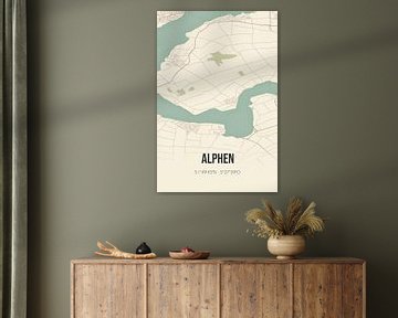 Vintage landkaart van Alphen (Gelderland) van MijnStadsPoster