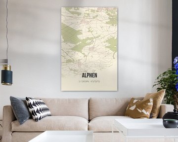 Vintage landkaart van Alphen (Noord-Brabant) van MijnStadsPoster
