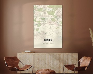 Vintage landkaart van Bunnik (Utrecht) van MijnStadsPoster