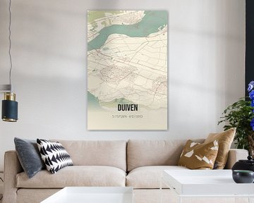 Vintage landkaart van Duiven (Gelderland) van Rezona
