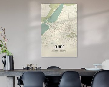 Vintage map of Elburg (Gelderland) by Rezona