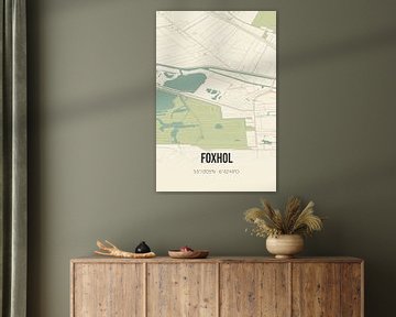 Vintage landkaart van Foxhol (Groningen) van Rezona