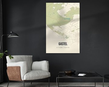 Vintage landkaart van Gastel (Noord-Brabant) van Rezona