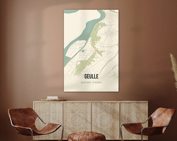 Vintage landkaart van Geulle (Limburg) van Rezona