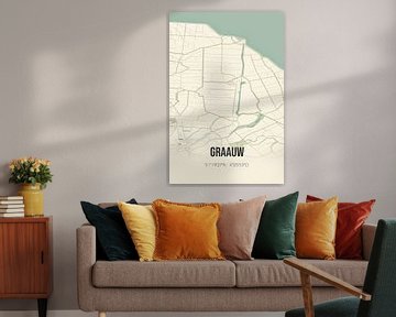 Vintage map of Graauw (Zeeland) by Rezona