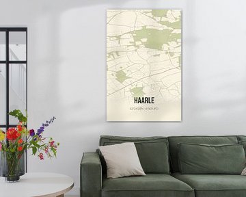 Vintage landkaart van Haarle (Overijssel) van Rezona