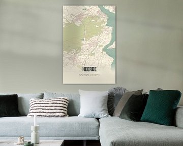 Vintage landkaart van Heerde (Gelderland) van MijnStadsPoster