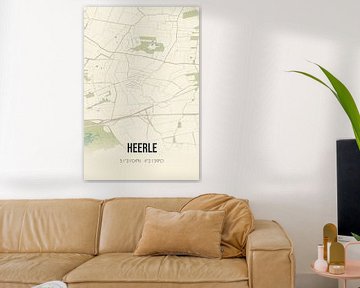 Vintage landkaart van Heerle (Noord-Brabant) van Rezona