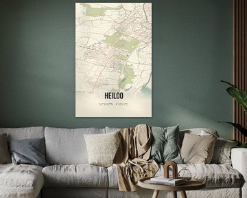 Vieille carte de Heiloo (Hollande du Nord) sur Rezona