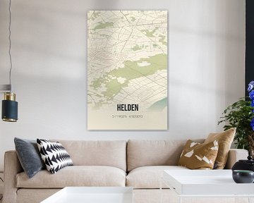 Vintage map of Helden (Limburg) by Rezona