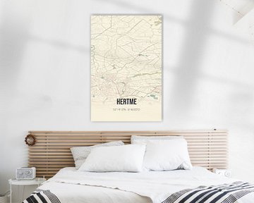 Vintage landkaart van Hertme (Overijssel) van Rezona
